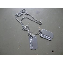 WW2 reproduction military dog tags with M1940 chain set