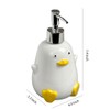 WAIT FLY Cute Duck Ceramic Soap Dispenser with Plasic Pump,