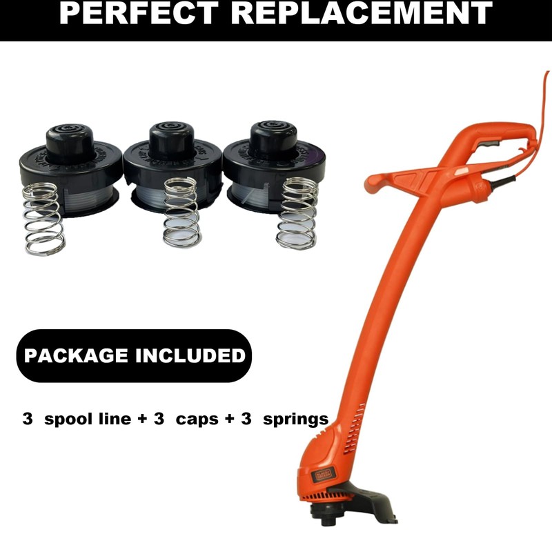 esmusssein 3PACK Strimmer Line & Cover,Spool Line +Cap with Spring