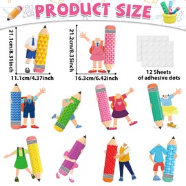 gisgfim 80Pcs Pencil Cutouts Back to School Decorations Bulletin Board Colorful Pencil Paper Cut-Outs Classroom Decor for Boy Girl DIY Craft Photo Wall Kindergarten Preschool Party Favor Supply