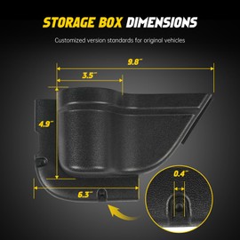 MIKKUPPA JK Storage Pockets - Front Door Pockets Compatible with 2011-2018 Jeep Wrangler JK JKU 2/4 Door, Interior Storage Accessories, Black 2PCs