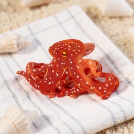 ocean animal octopus claw clips for women，unique novelty hair claw，acetate funky hair clips，fun claw clips for thick hair