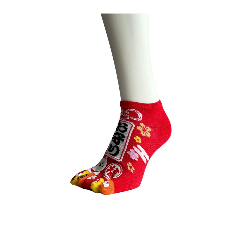 [Mode Select] Women's 5 Toe Socks, Characters, 2 Pairs Set,