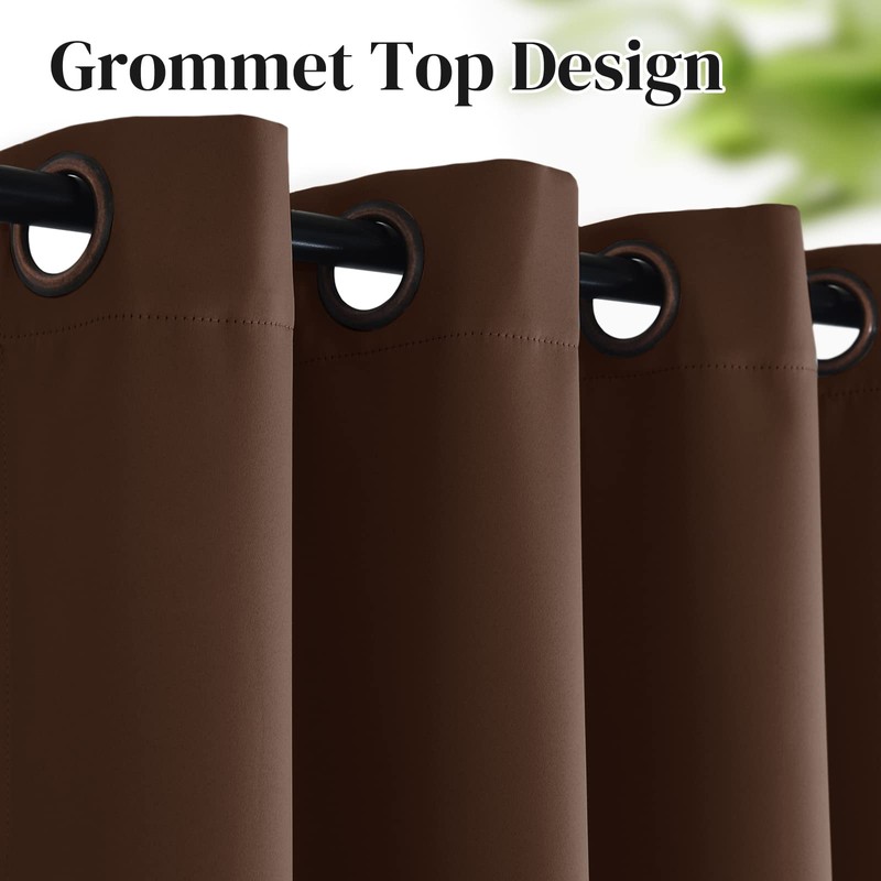 Rose Home Fashion Room Divider Curtain,Blackout&Thermal&Thick 108 inches Long Curtain,Extra