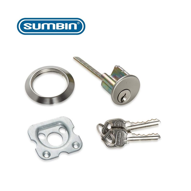 SUMBIN Jimmy Proof Night Latch for Front Door Silvery Color