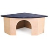 Croci R2075875 Holzeckhaus mit blauem dach, 29 x 13 x