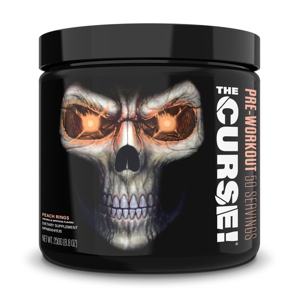 JNX SPORTS The Curse! Pre Workout Powder Increases Blood Flow, Boosts Strength and Energy, Improves Exercise Performance with Creatine … (Peach Rings)