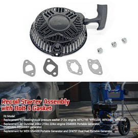 TWDRET Recoil Starter Assembly W/Bolt and Gasket Compatible with Westinghouse 212cc Engine, Compatible with DuroStar DS4000S 208cc 224cc, Compatible with Wen GN4500 Generator