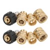 8pcs Pressure Washer Adapter Set Quick Coupler Fittings Metal Quick