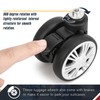 Zoofen Luggage Wheels Replacement with Brake 2pcs Wear-Resistant Suitcase Spinner