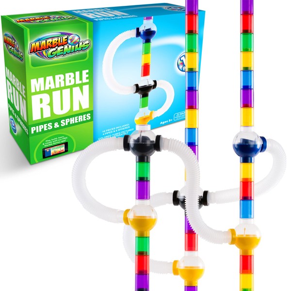 Marble Genius Marble Run Pipe & Sphere Accessory Add-on Set