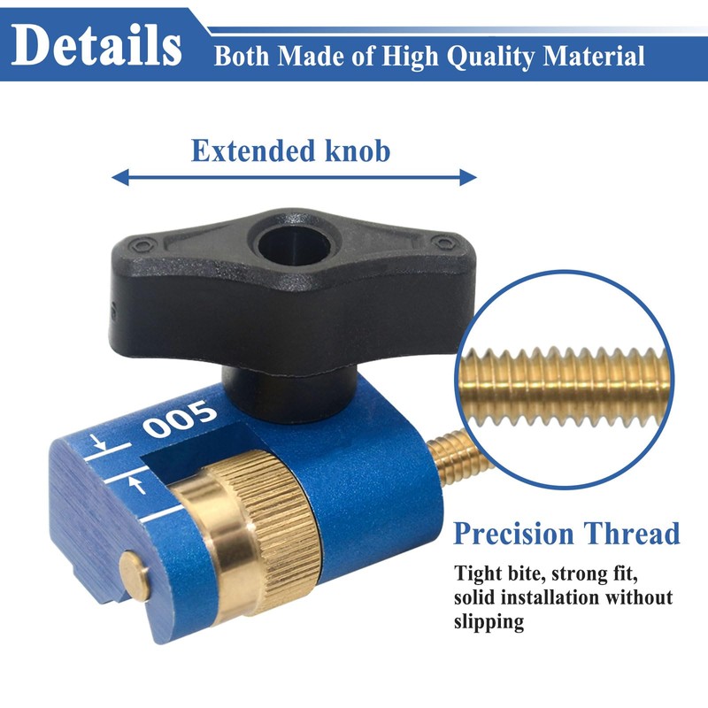KMS7215 Micro-Adjuster, Compatible with Precision Band Saw Fence, Minimum Adjustment