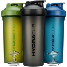 [3 Pack] 45 Ounce Shaker Bottles for Protein Shakes, Jumbo Shaker Cups with B...