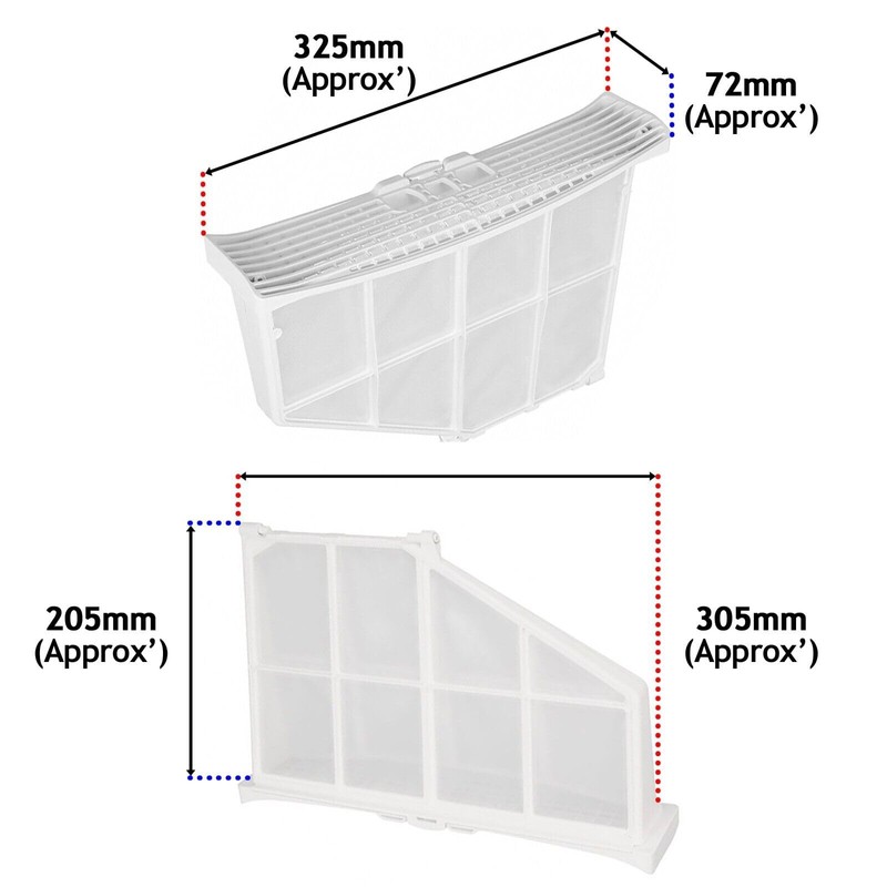 SPARES2GO Lint Filter Screen Fluff Cage compatible with AEG fits