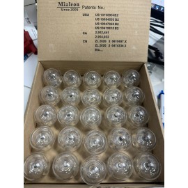 Minleon 25x Minleon 130V Prem Dimmable LED G40 E17 Lamp Transparent Sun Warm White