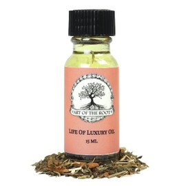 Life of Luxury Oil by Art of the Root | Handmade with Herbs & Essential Oils | Wiccan, Conjure, Pagan & Magick Intentions | Wealth, Riches, Money, & Prosperity Rituals