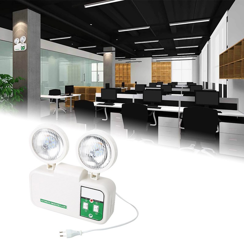2W Dual Lamp Head Exit 9 LEDs Emergency Light