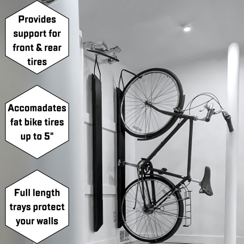 Saris Bike Trac Industrial Strength Vertical Bike Rack, Space Saving