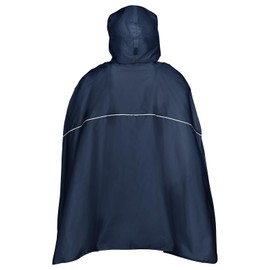 VAUDE Valdipino Poncho, impermeabile, in poliestere riciclato, antivento, riflettente, con cappuccio e tasca frontale, lunghezza 85 cm