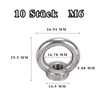 Lashua Ring Nut M6, 10 Pieces 304 Stainless Steel Ring