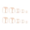 Chrome Press on Toenails‌ Short Square Fake Toe Nails with