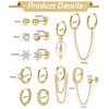Sanfenly 10 Pairs Small Gold Huggie Hoop Earrings for Women