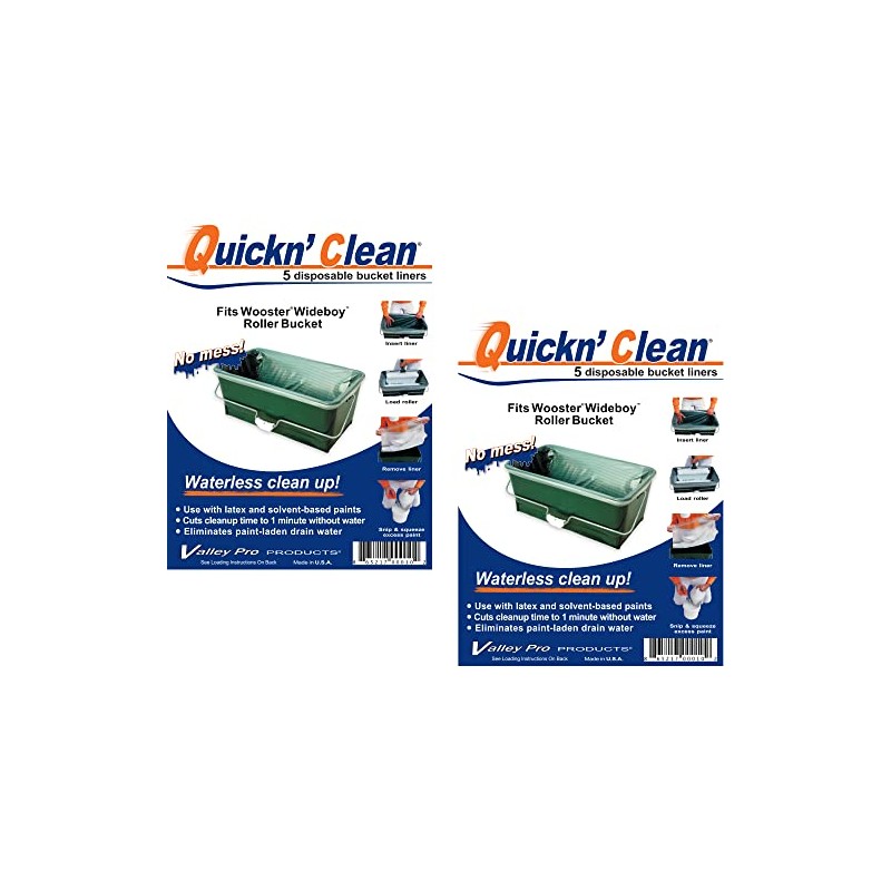 Quickn'Clean Wooster Wide Boy Bucket Liners, 10 Count 2-Pack. Does