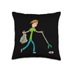 Mark Ewbie Designs Plogging and Litter Picking Throw Pillow, 16x16,