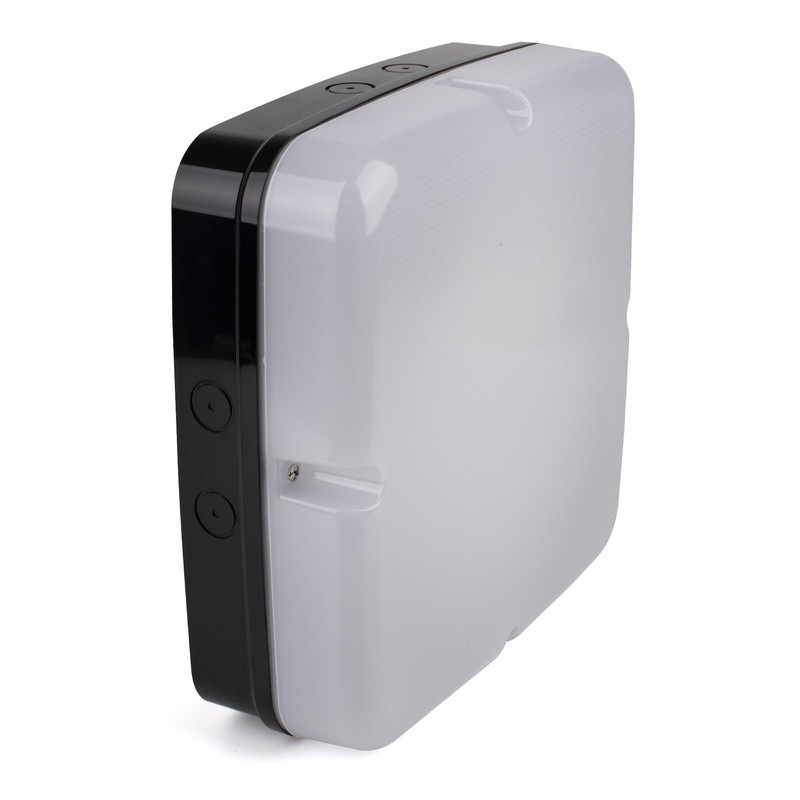 Bright Source Wall & Ceiling Square Utility LED Bulkhead, Black,