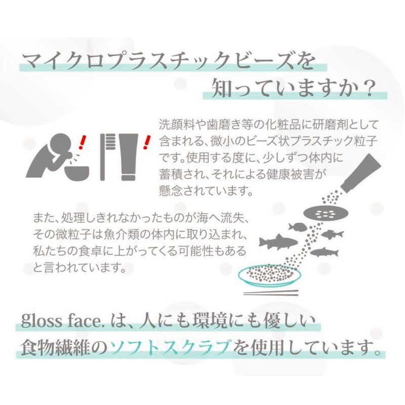 Gloss Face Gomage Konjacu Scrub Face Cleanser, White Musk Scent,