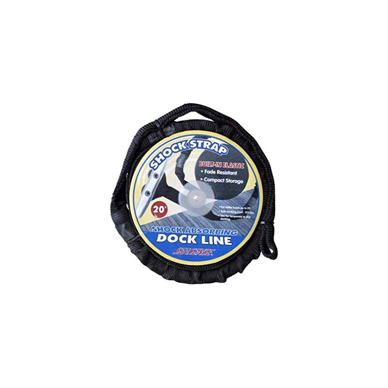 Shock Absorbing Dock Line Mooring Strap 1" x 20' -