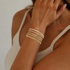 KNOWTODAY Stack Bracelets for Women 14k Gold Plated Trendy Stackable