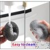 8Pcs Steel Wool Scrubber with 6 Replacement Pads and 2Stainless