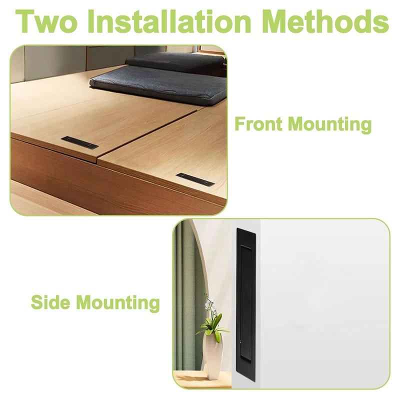 UFURMATE Flush Mount Door Pull, 2 Pieces 304 Stainless Steel