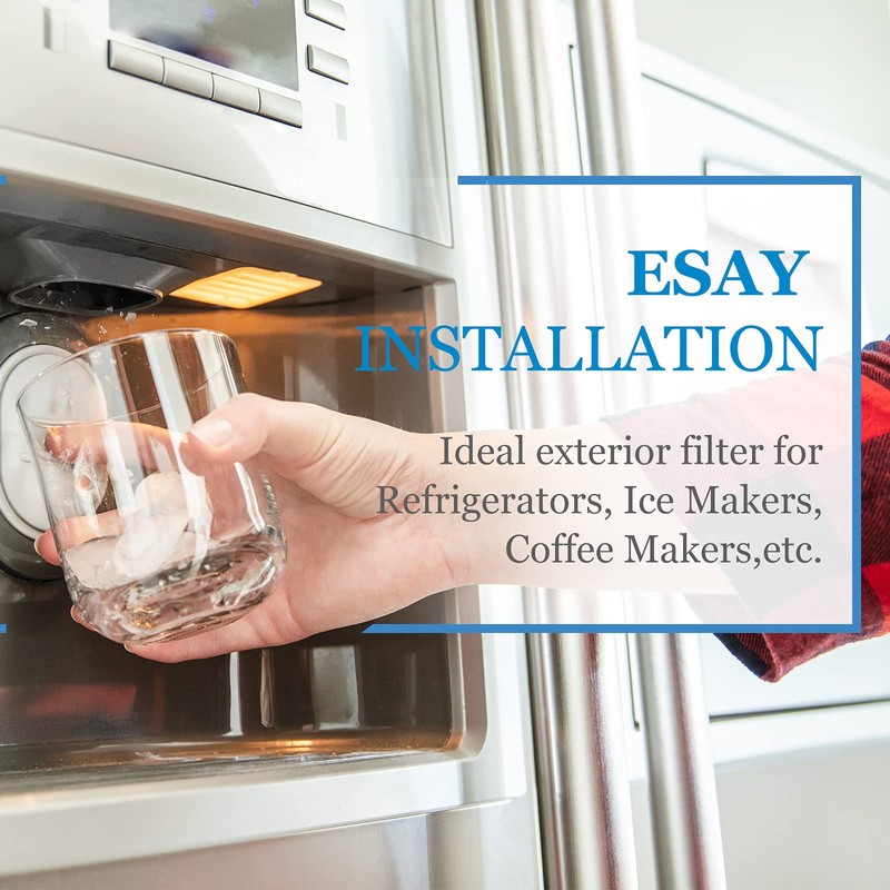 Vegebe Inline Water Filter for Ice Maker, Refrigerator, Under-Sink Reverse