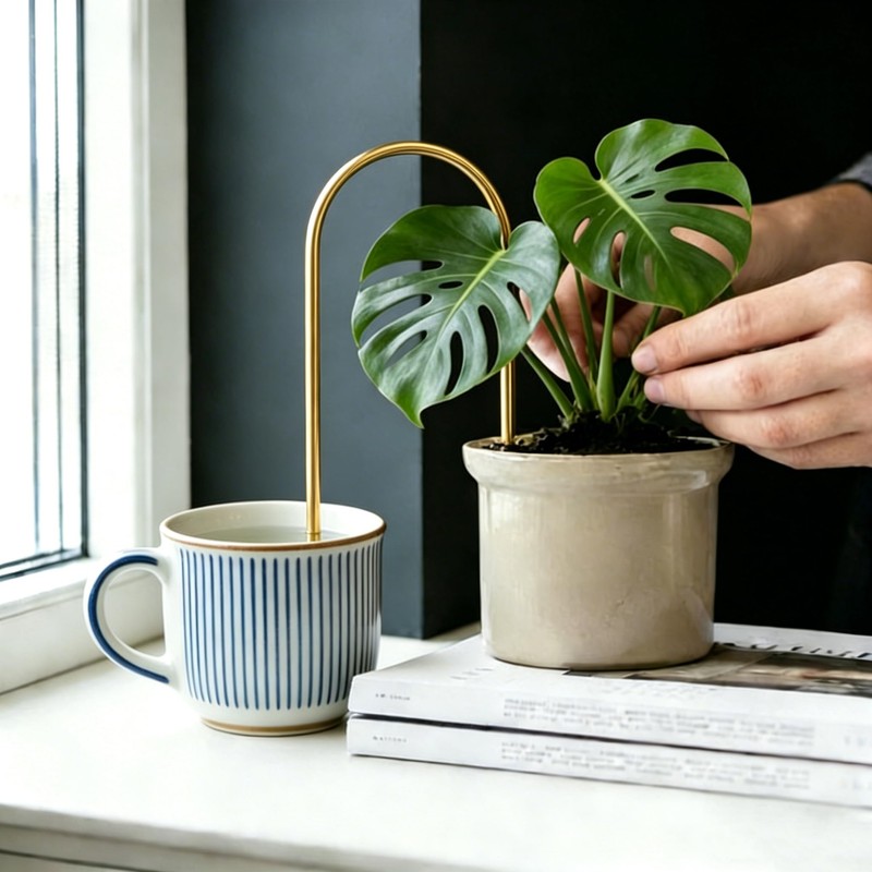 Self-Watering Wick System for Effortless Plant Care, Automatic Drip Irrigation,