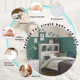 Waterproof Sheet, Bed Sheet Mattress Protector, 200x100cm Perfect for Cots and Single Beds, Bed Wetting, for Kids, Babies Transition from Nappies and Pet Training, Suitable for Carehomes (2)