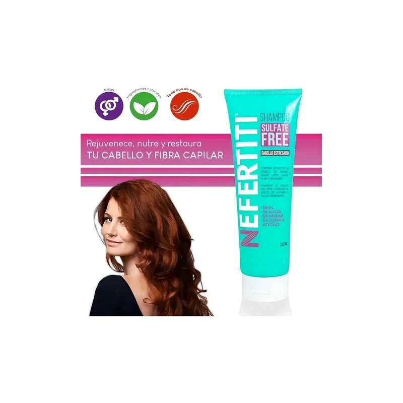 Nefertiti Shampoo Mascarilla Sulfate Free Cabello Estresado