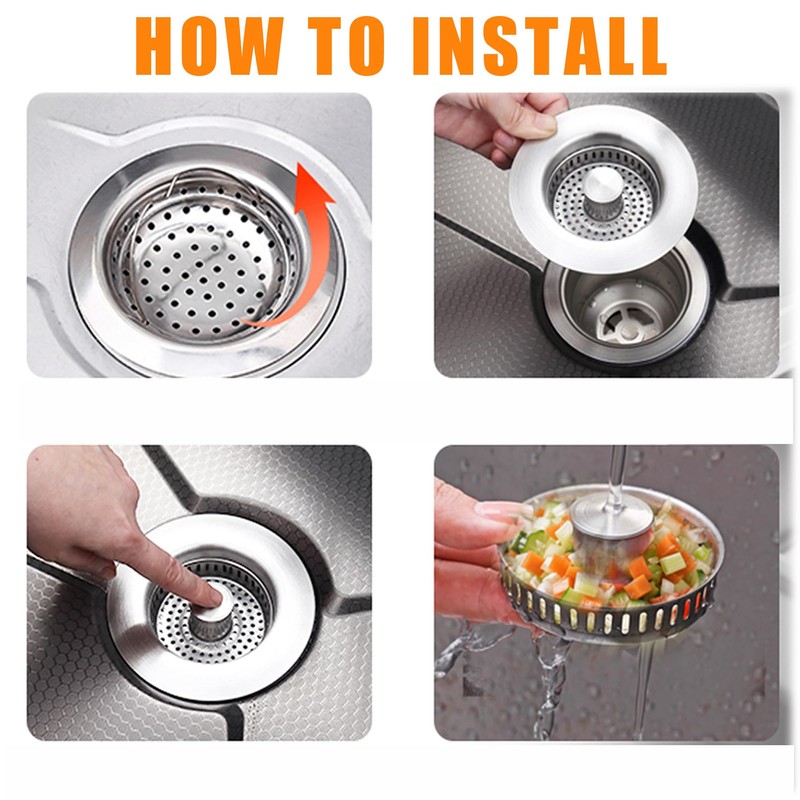 Compatible with OXO Sink Strainer,Upgrade 3 in 1 Stainless Steel