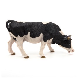 Papo FARMYARD FRIENDS Tiere Figurine, 51150 Black and White grazing Cow, Multicolour