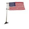 Pactrade Marine Pontoon Flag Pole Socket w/American USA Flag 24"