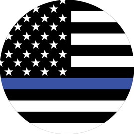 Thin Blue Line American Flag Magnetic Decal for Truck Car SUV, Back The Blue Magnet Sticker, Support Police Officers and Front Line, 5 3/4 Inch