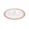 14oz Rose Gold Round Plastic Bowl Pebble Design - Elegant
