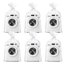 JiuXinYuKeJi 6 Pcs 90x120CM Extra Large Clear Plastic Storage Bags