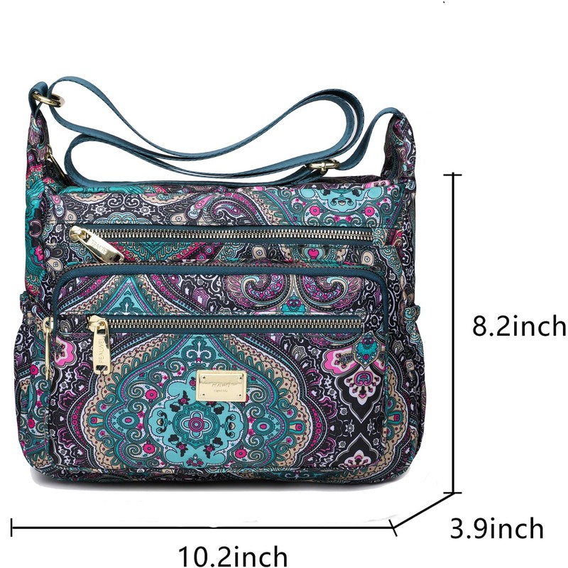 Pealwel Women Shoulder Handbag Roomy Multiple Pockets Bag Ladies Crossbody