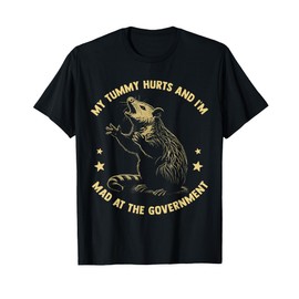 My Tummy Hurts and I'm Mad at The Government Funny Gov Tees T-Shirt