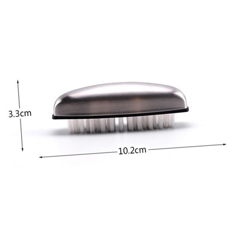 Ipetboom Pcs Stainless Steel Nylon Nail Brush Hand Nail Cleaning