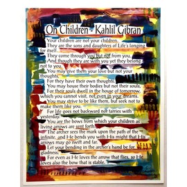On Children Kahlil Gibran poster - Heartful Art by Raphaella Vaisseau