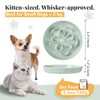 Melamine Cat Slow Feeder Bowl Set - Floral Maze Food