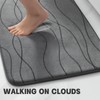 YIHOUSE Memory Foam Grey Bathroom Rug Sets 5 Piece, Ultra